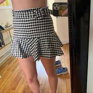 Zara checkered mini skirt size m
